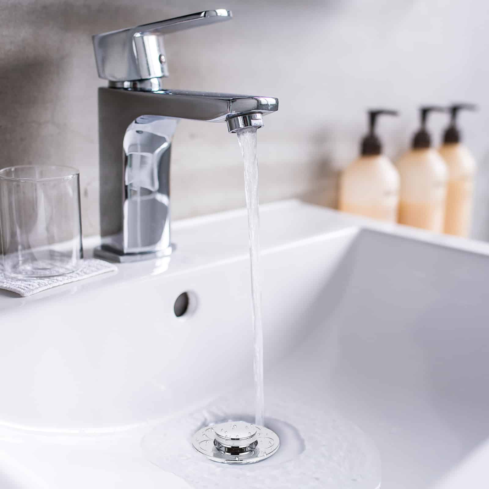 Bouchon de lavabo avec panier anti-blocage